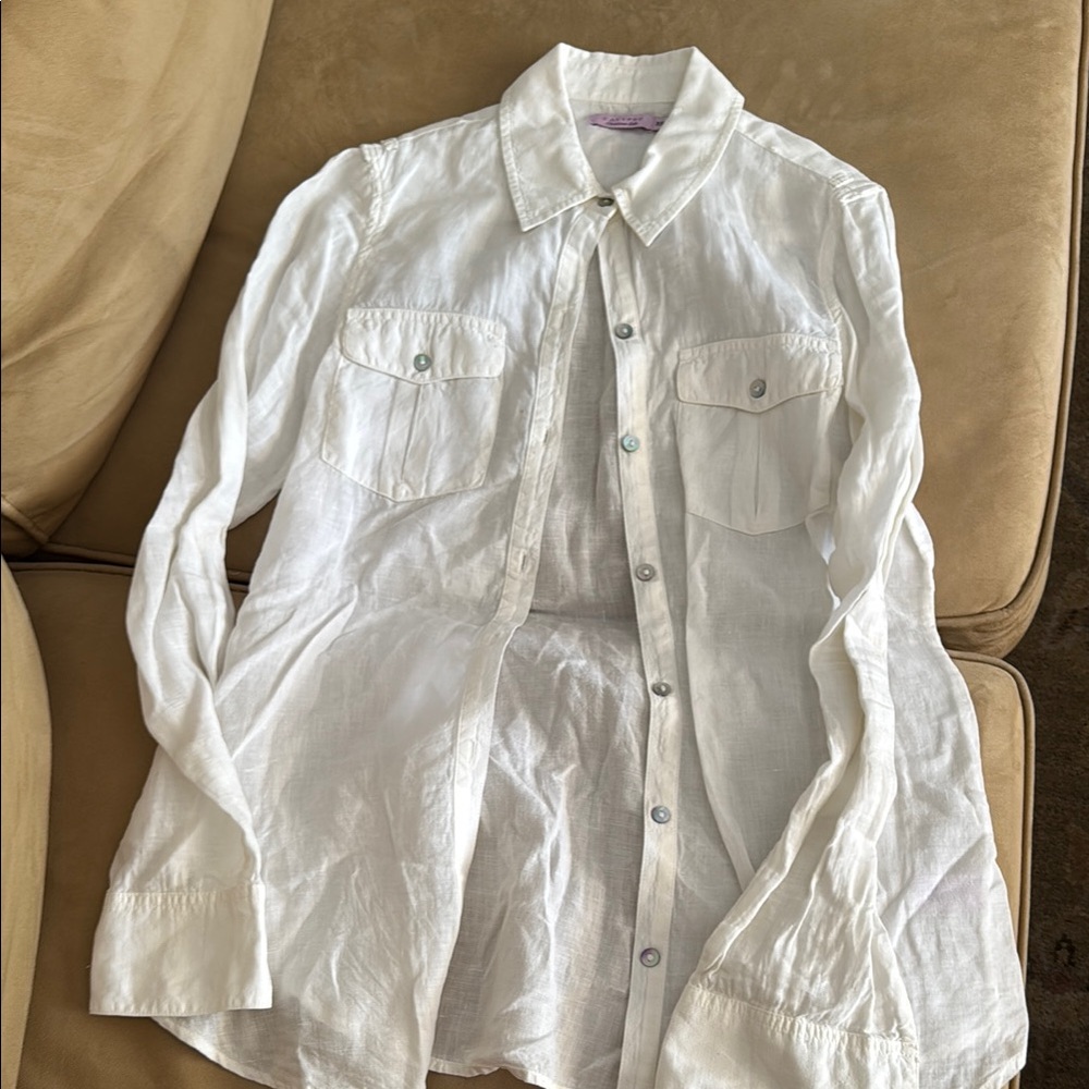Calypso White Button-Up Shirt